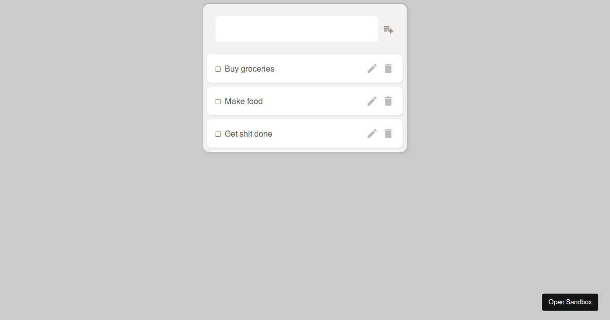 todo - Codesandbox