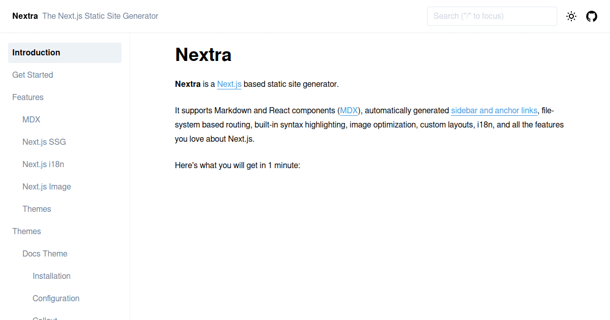nextra - Codesandbox
