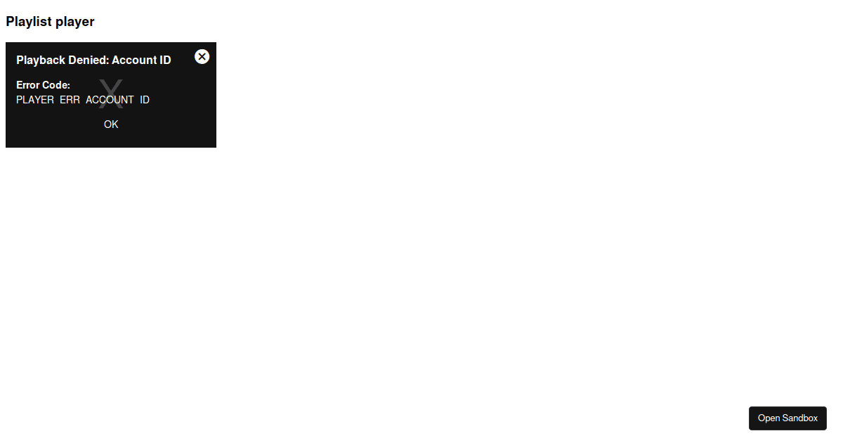 brightcoveplayer (forked) Codesandbox