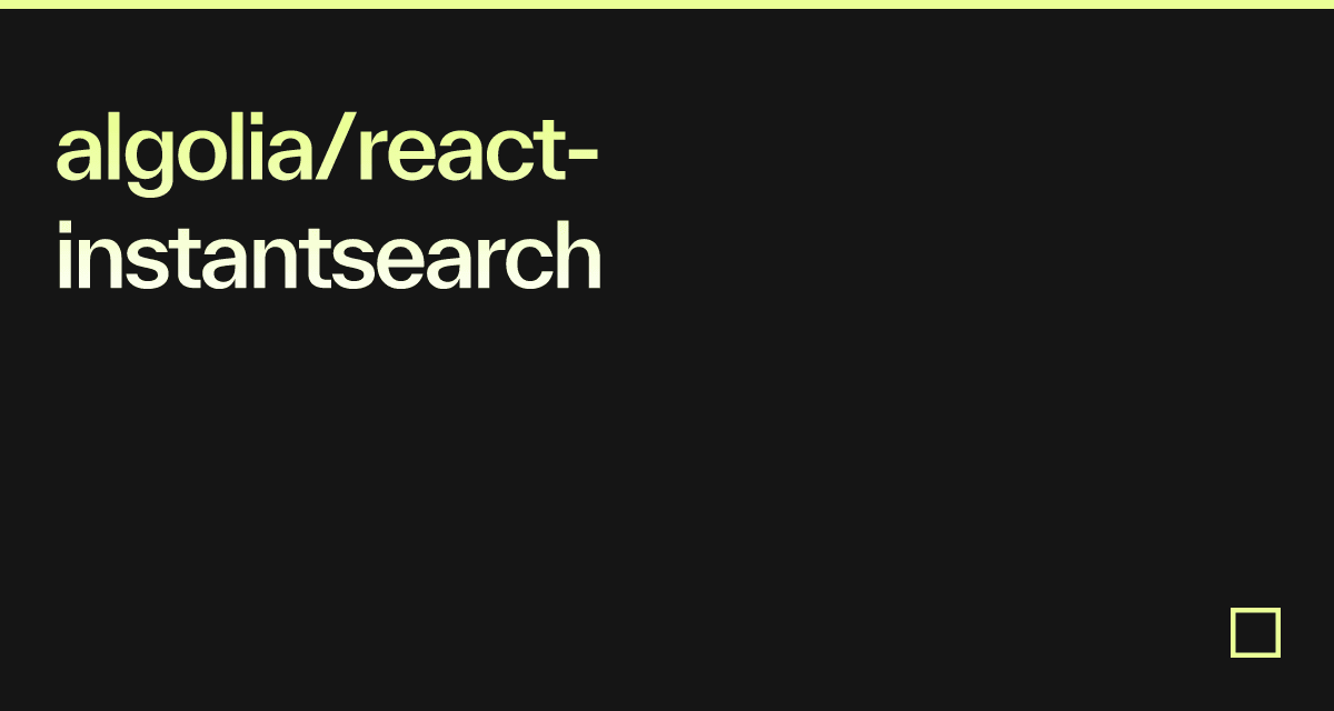 algolia-react-instantsearch-codesandbox