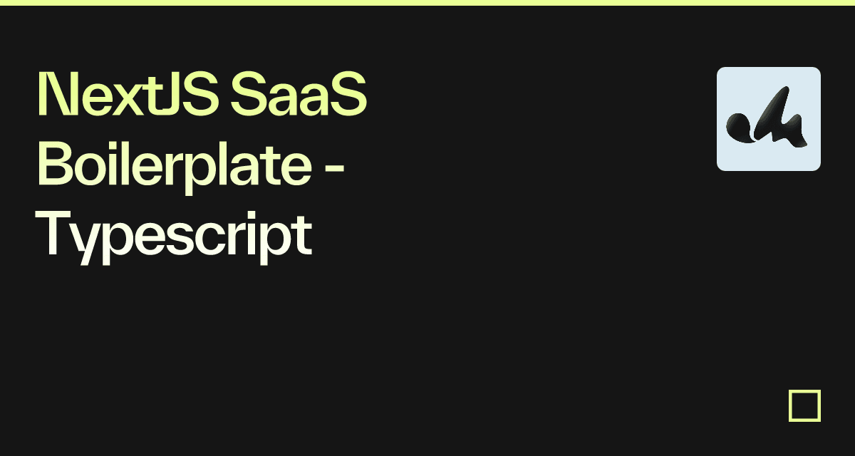 NextJS SaaS Boilerplate - Typescript - Codesandbox