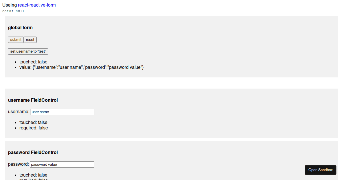 React Reactive Form - Simple Form Example - Codesandbox