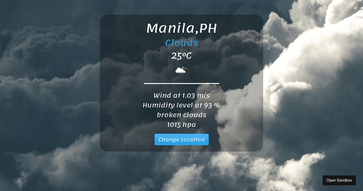 REACT WEATHER - Codesandbox