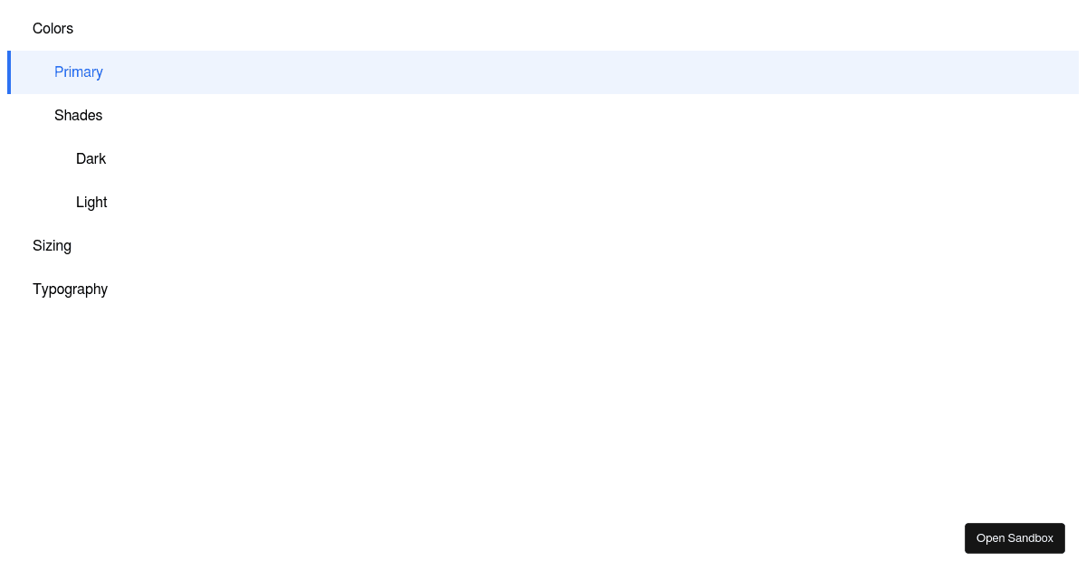 Side navigation with overrides - Codesandbox