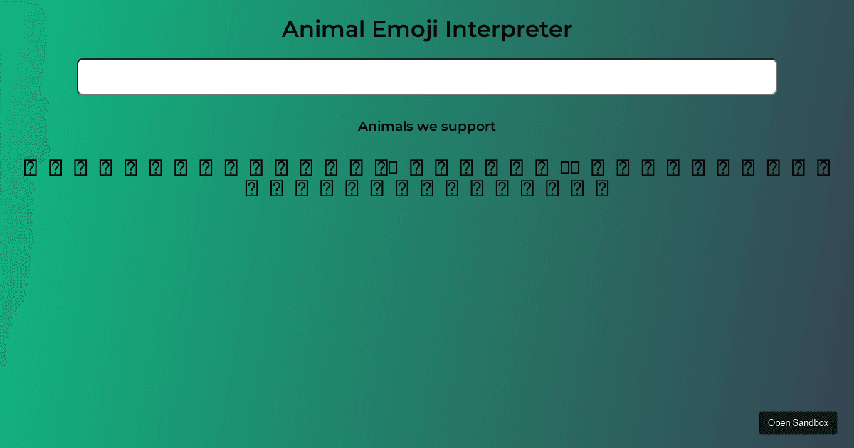 animal-emoji-interpreter - Codesandbox
