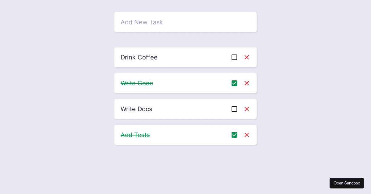 TodoApp - Codesandbox
