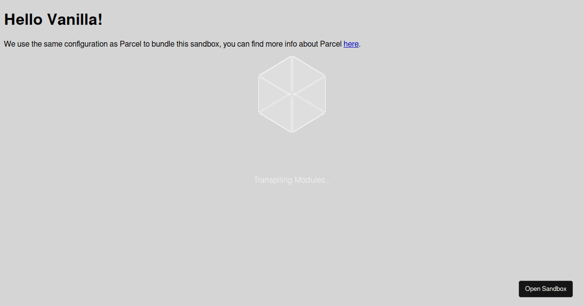 Vanilla - Codesandbox