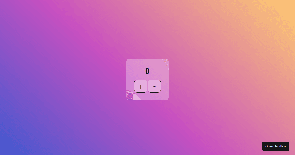 counter HTML + CSS + JS - Codesandbox