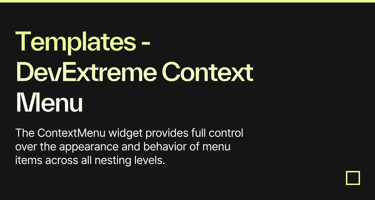 Templates - DevExtreme Context Menu - Codesandbox