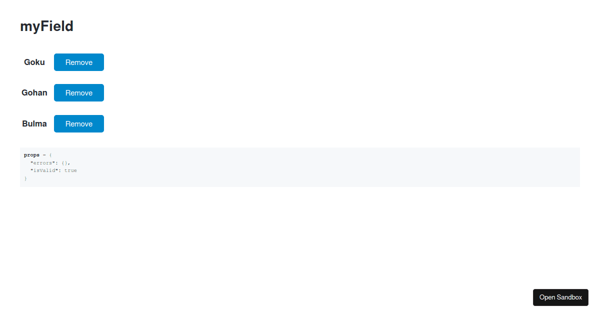 Formik Codesandbox Template - Codesandbox
