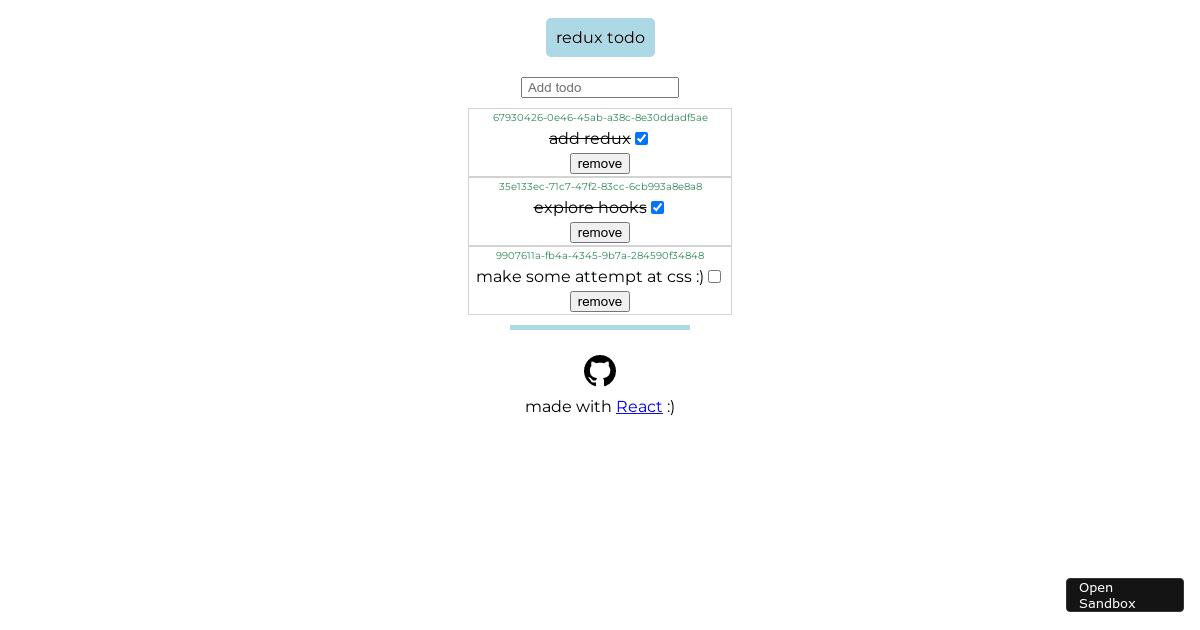 redux-todo - Codesandbox