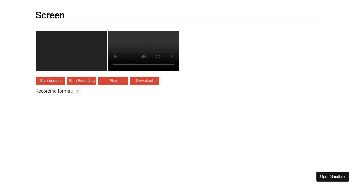 mediarecorder screen high res bug test - Codesandbox