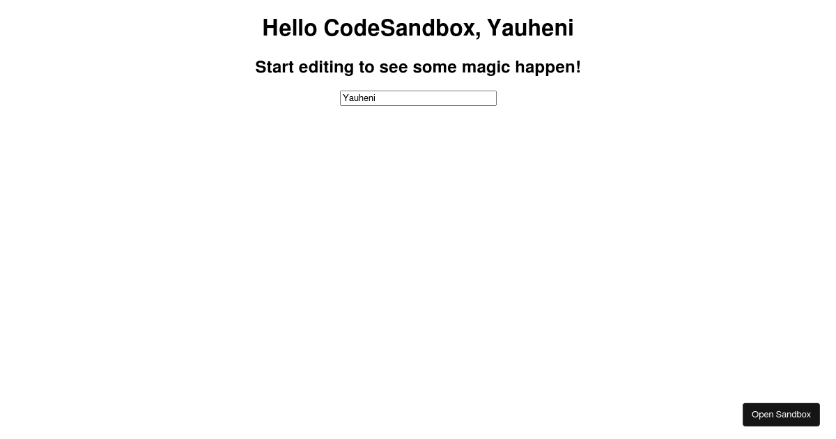 react - Codesandbox