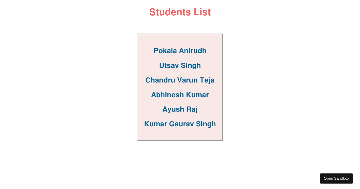 vip529/student-list-react - Codesandbox
