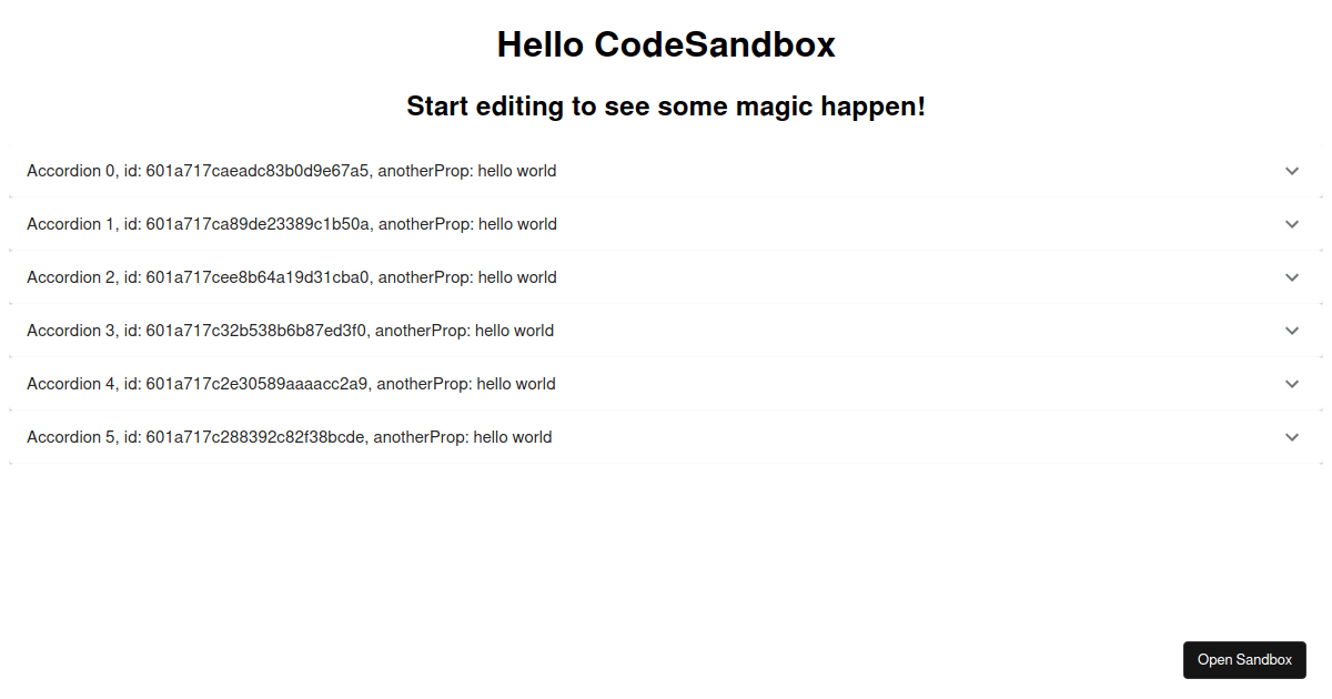 react-virtuoso accordion animation problem example - Codesandbox
