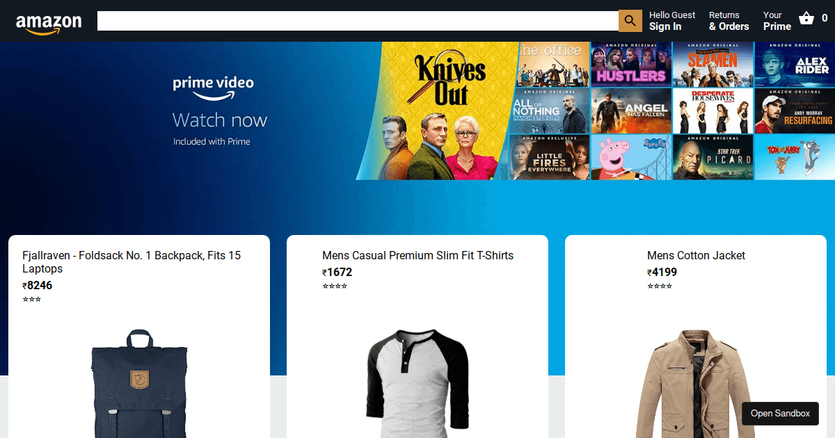 amazon-clone - Codesandbox