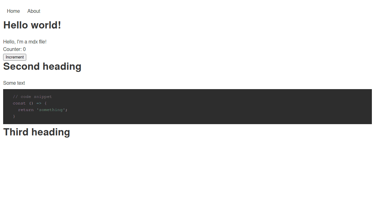 MDX Example - Codesandbox