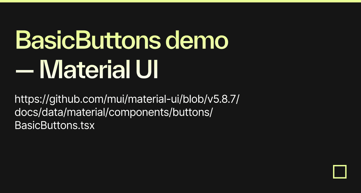 BasicButtons demo — Material UI - Codesandbox