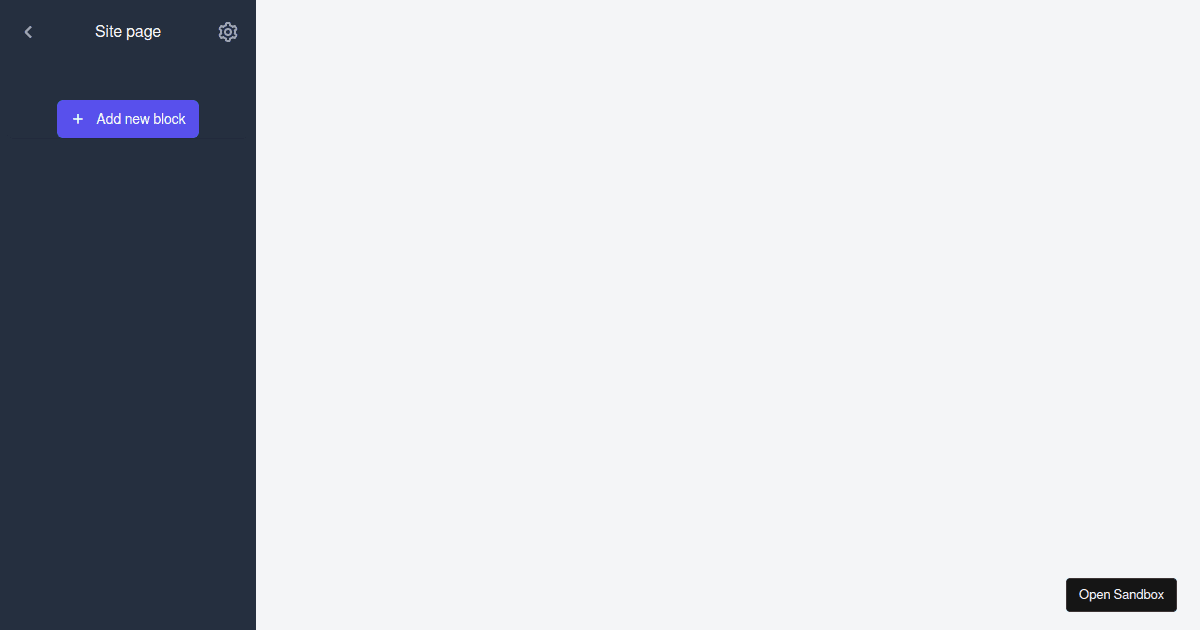 Page builder Vue Codesandbox