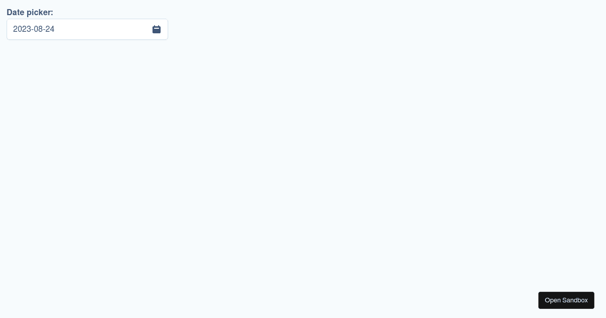 datepicker - Codesandbox
