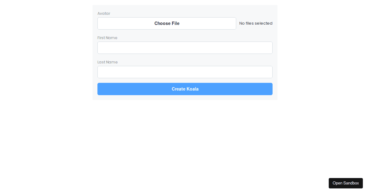 8base | Form with file input (forked) - Codesandbox