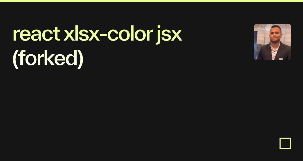 react xlsx-color jsx (forked) - Codesandbox