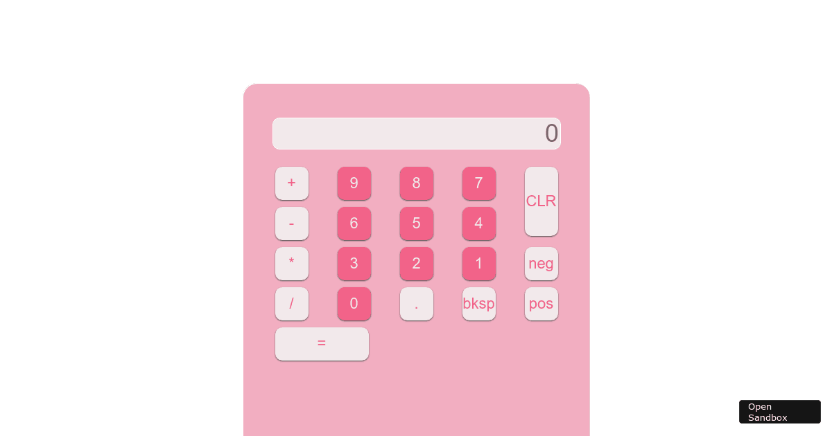 React Redux Calculator (forked) - Codesandbox