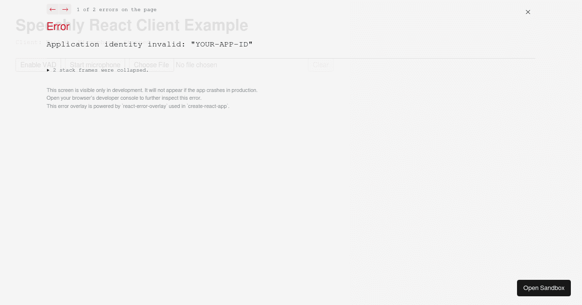 reactclientexample Codesandbox