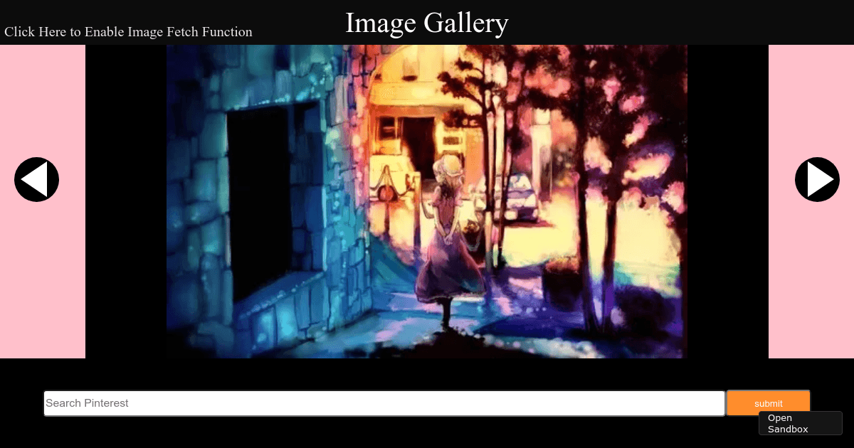 Image-Gallery - Codesandbox