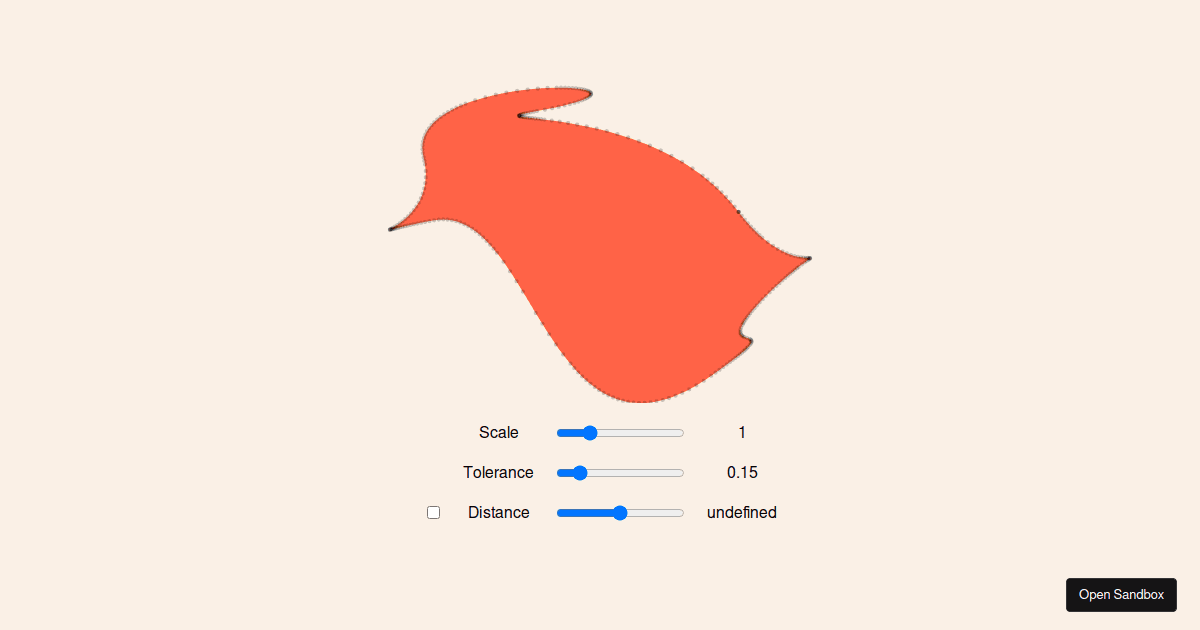 Adaptive Bezier - Codesandbox