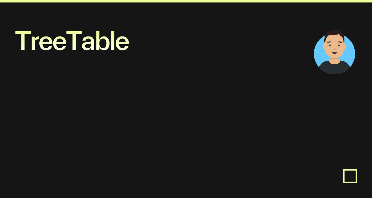 TreeTable - Codesandbox