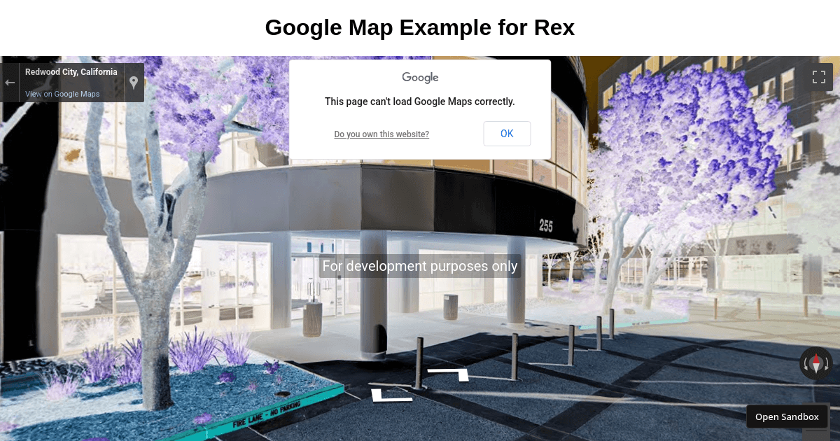 gmap example (forked) - Codesandbox