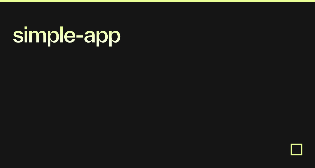 simple-app-codesandbox