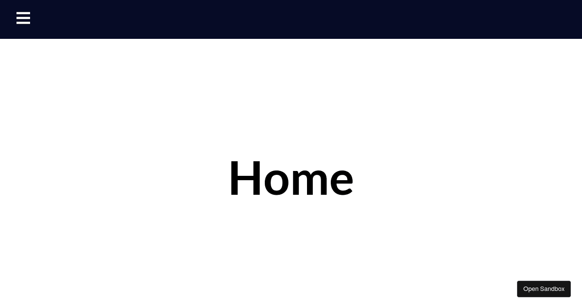 React Sidebar Navigation Menu (forked) - Codesandbox