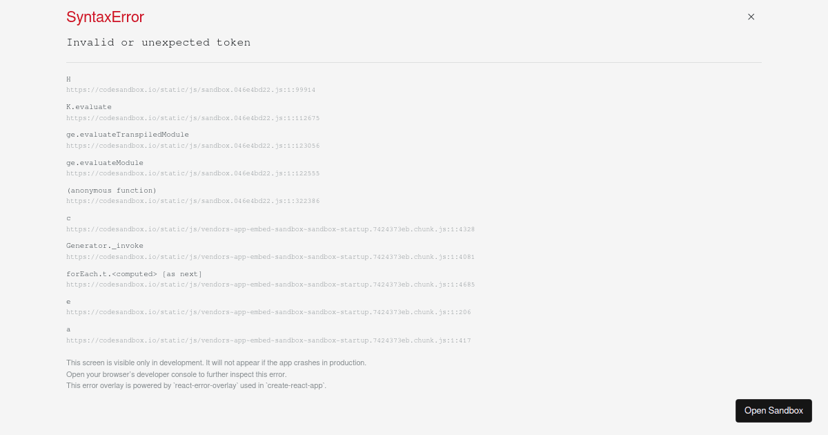 starkscan - Codesandbox