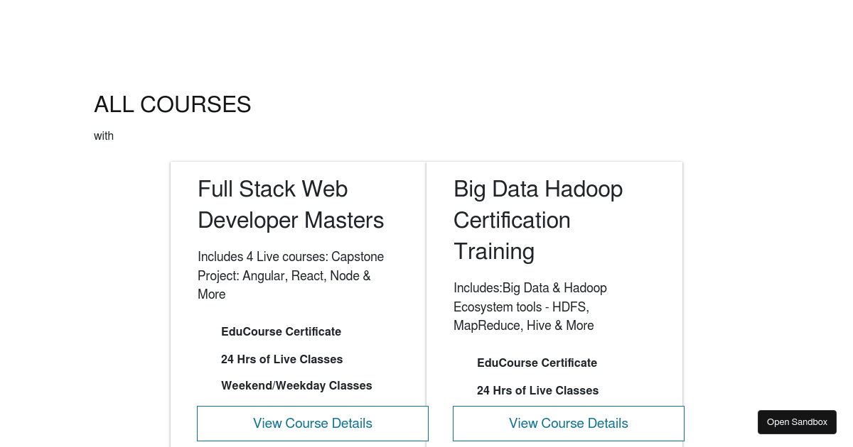 course - Codesandbox