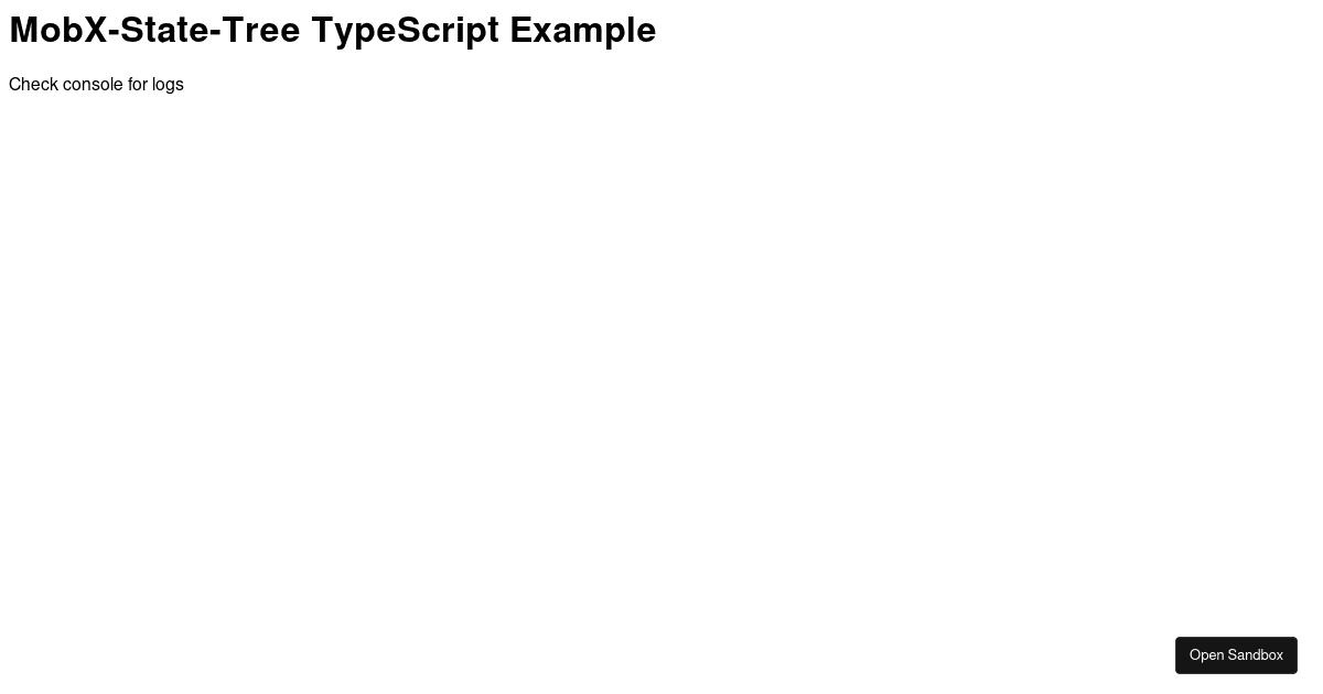 MST TypeScript Template - Codesandbox