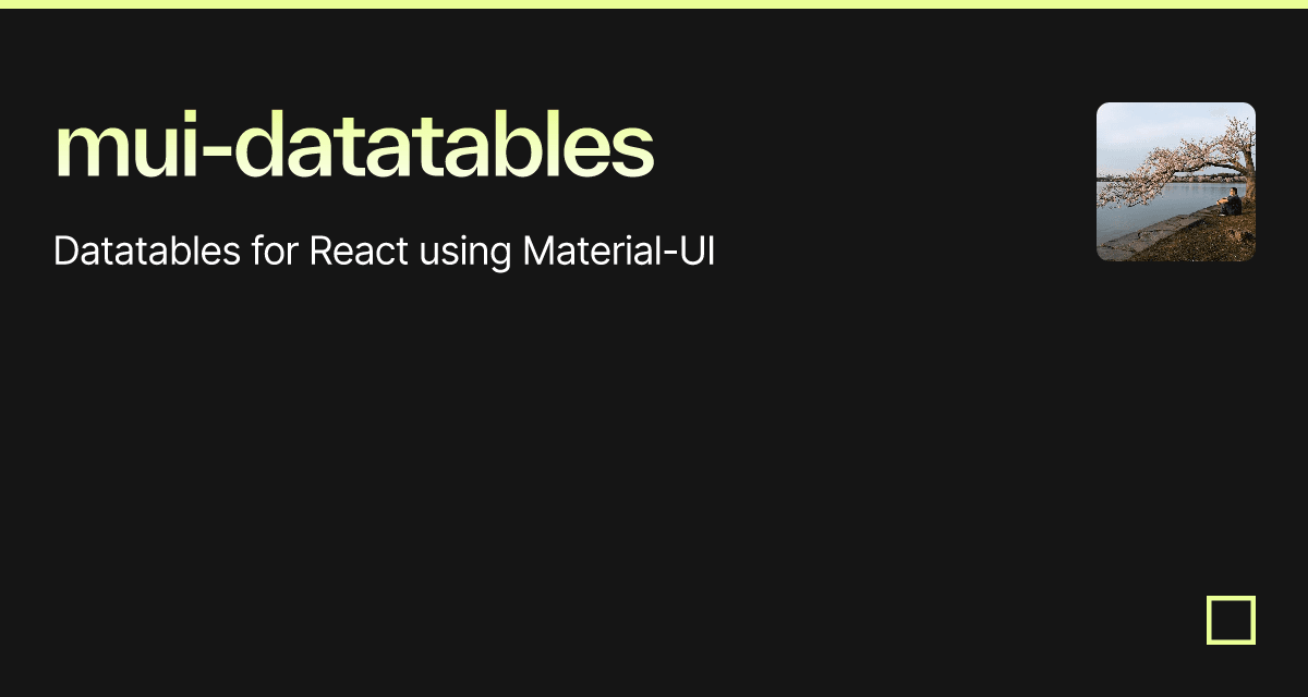 mui-datatables - Codesandbox