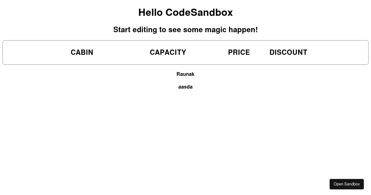 compound comp table - Codesandbox