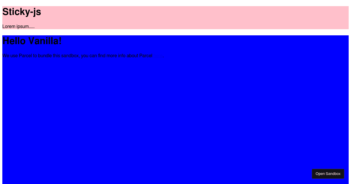 Stickyjs-sandbox - Codesandbox