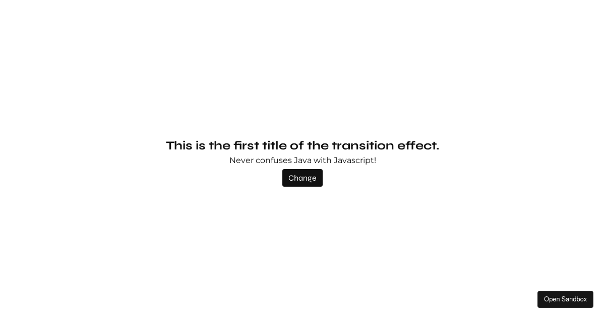 Transition - Codesandbox