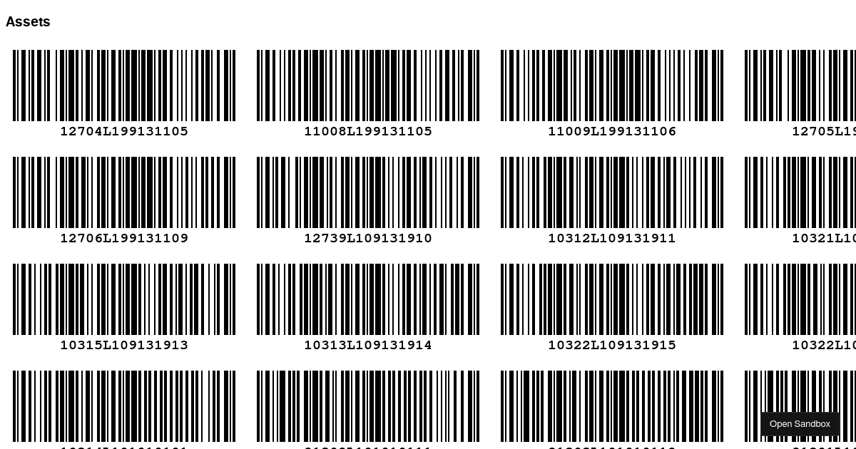 Barcode Generator Codesandbox