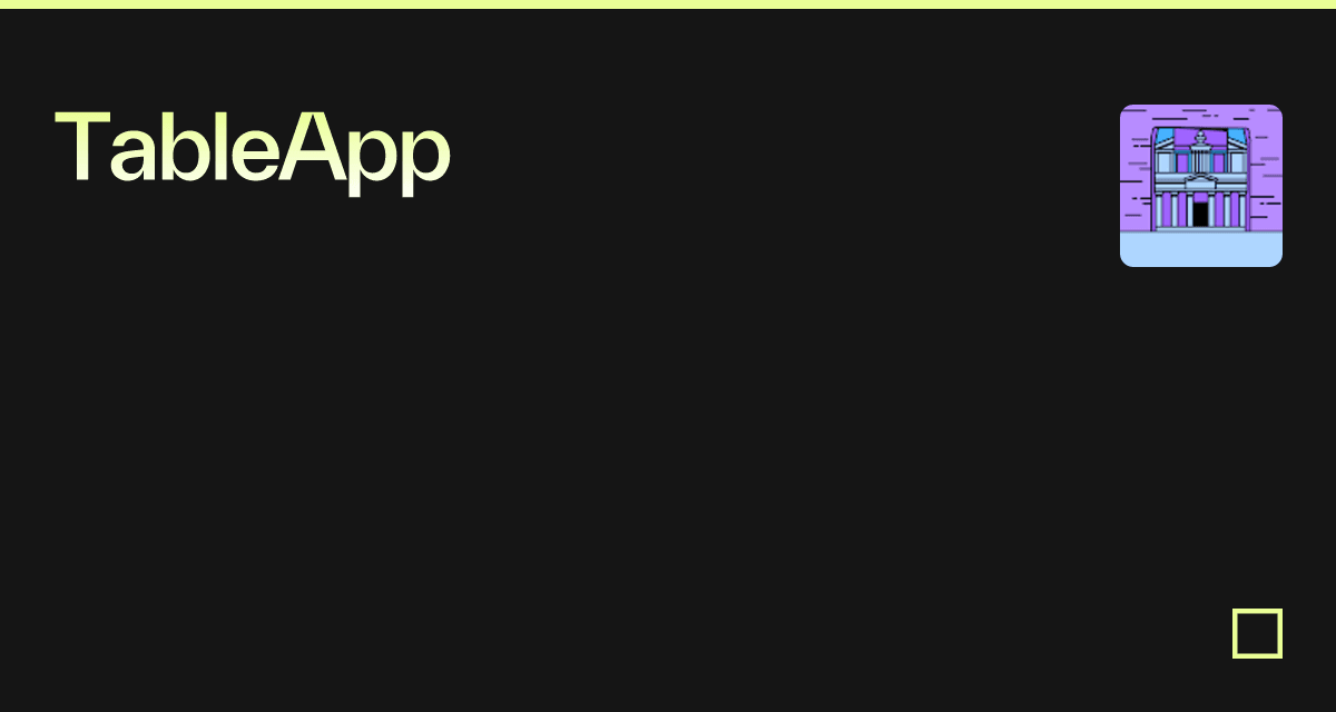 TableApp Codesandbox