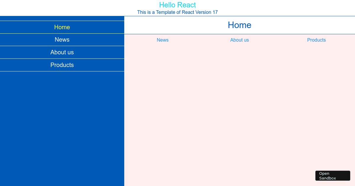 react_router (basic) Codesandbox