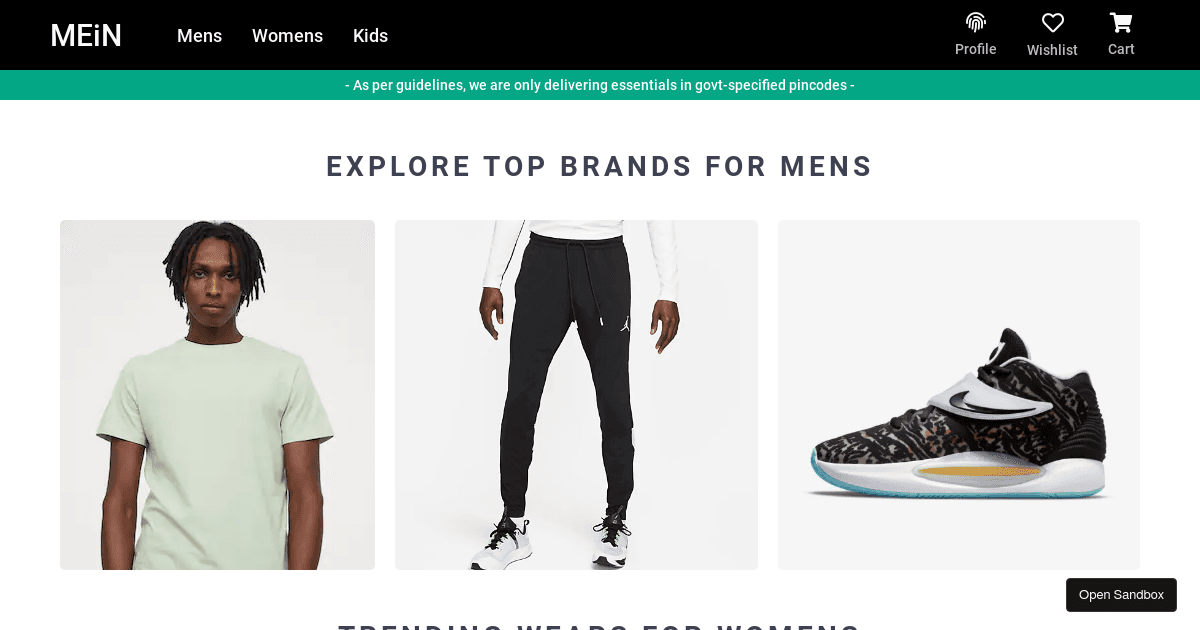 e-commerce-website - Codesandbox
