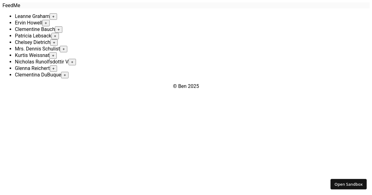 Example for Ben - Codesandbox