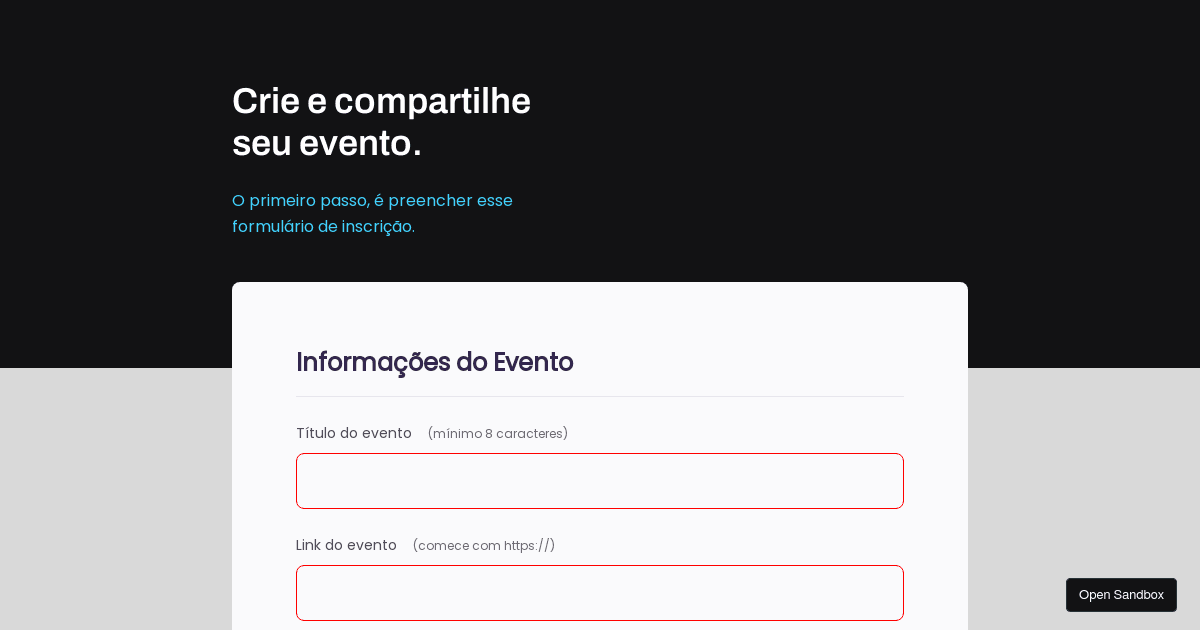 formulario - Codesandbox