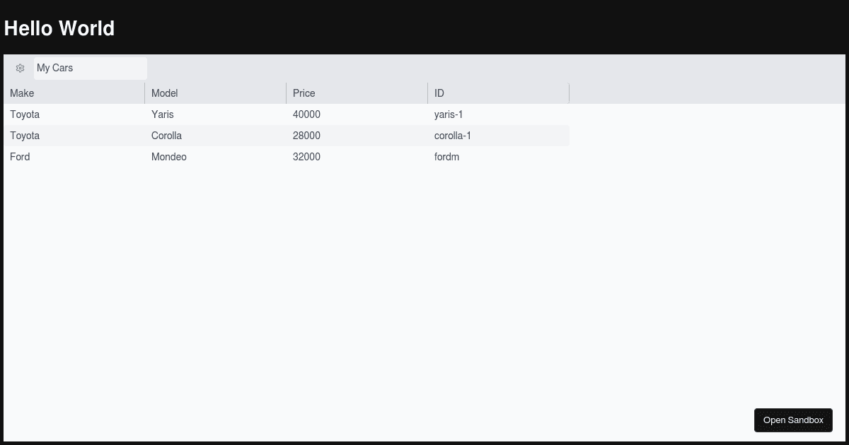 Basic Adaptable Demo - Codesandbox