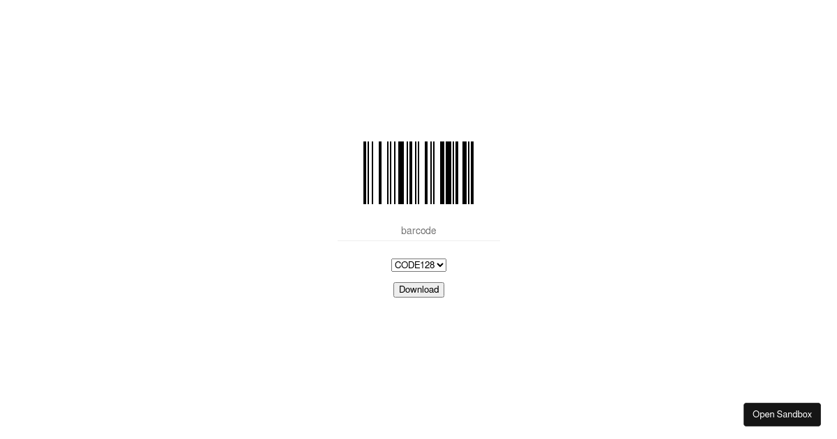 BARCODE (forked) - Codesandbox