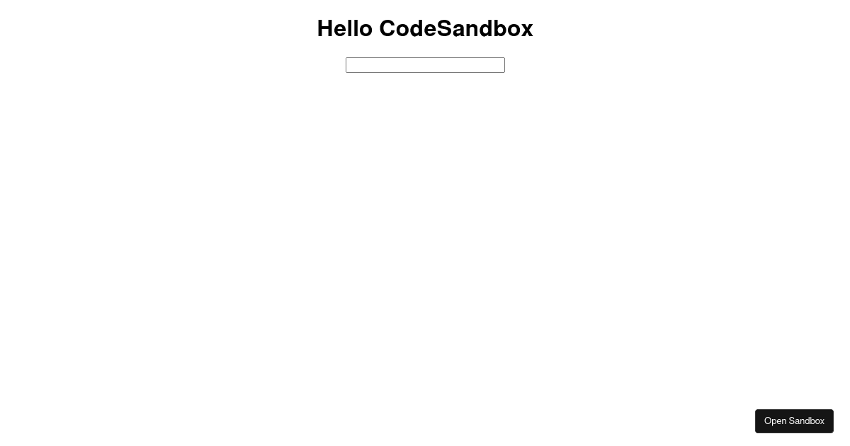 Keyboard Input Field - Codesandbox